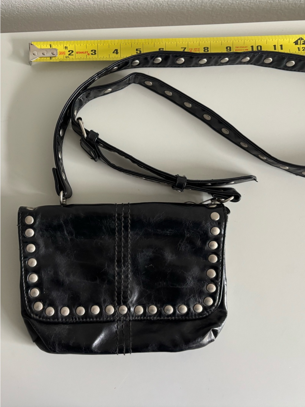 TOKYObay Vegan Black Studded Crossbody Bag